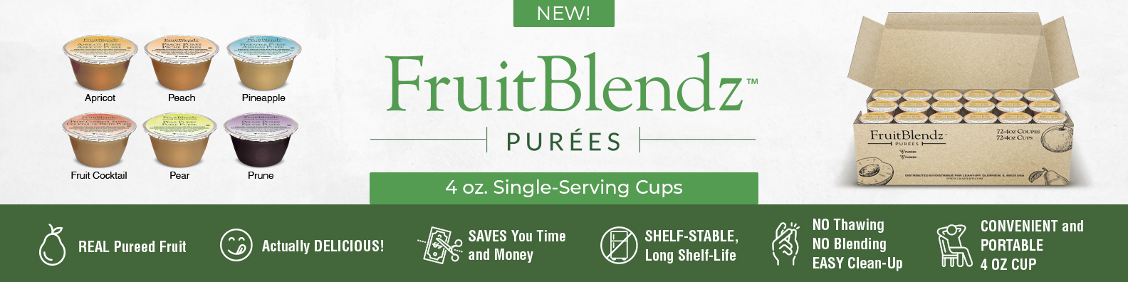 Fruitblendz Purees 4oz Single Serving Cups