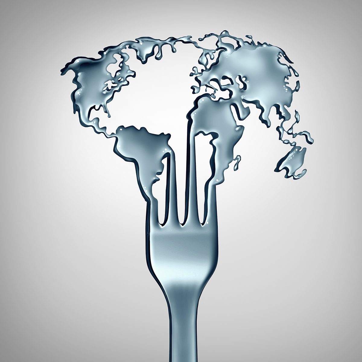Global,Food,Concept,And,World,Cuisine,Symbol,As,A,Metal
