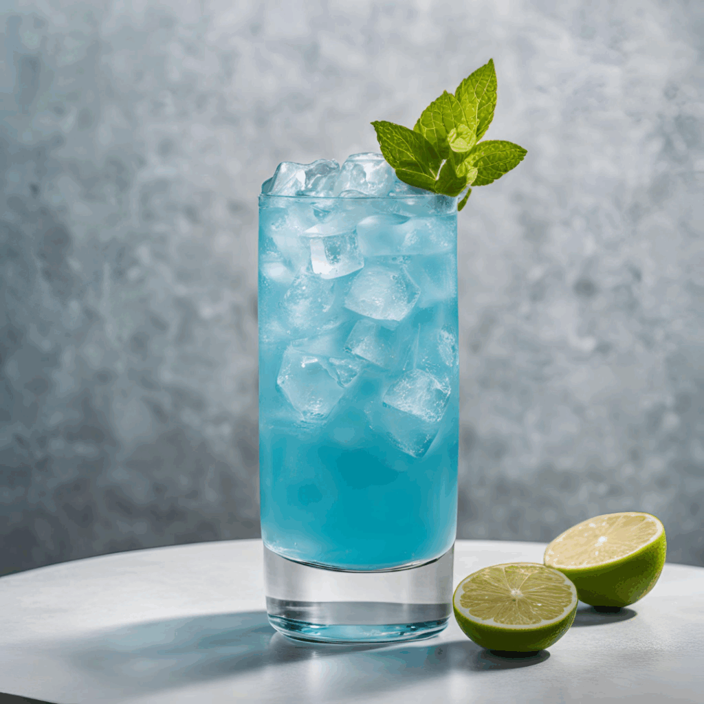 ‘AI-generated image using prompt “bright pink iced beverage”’