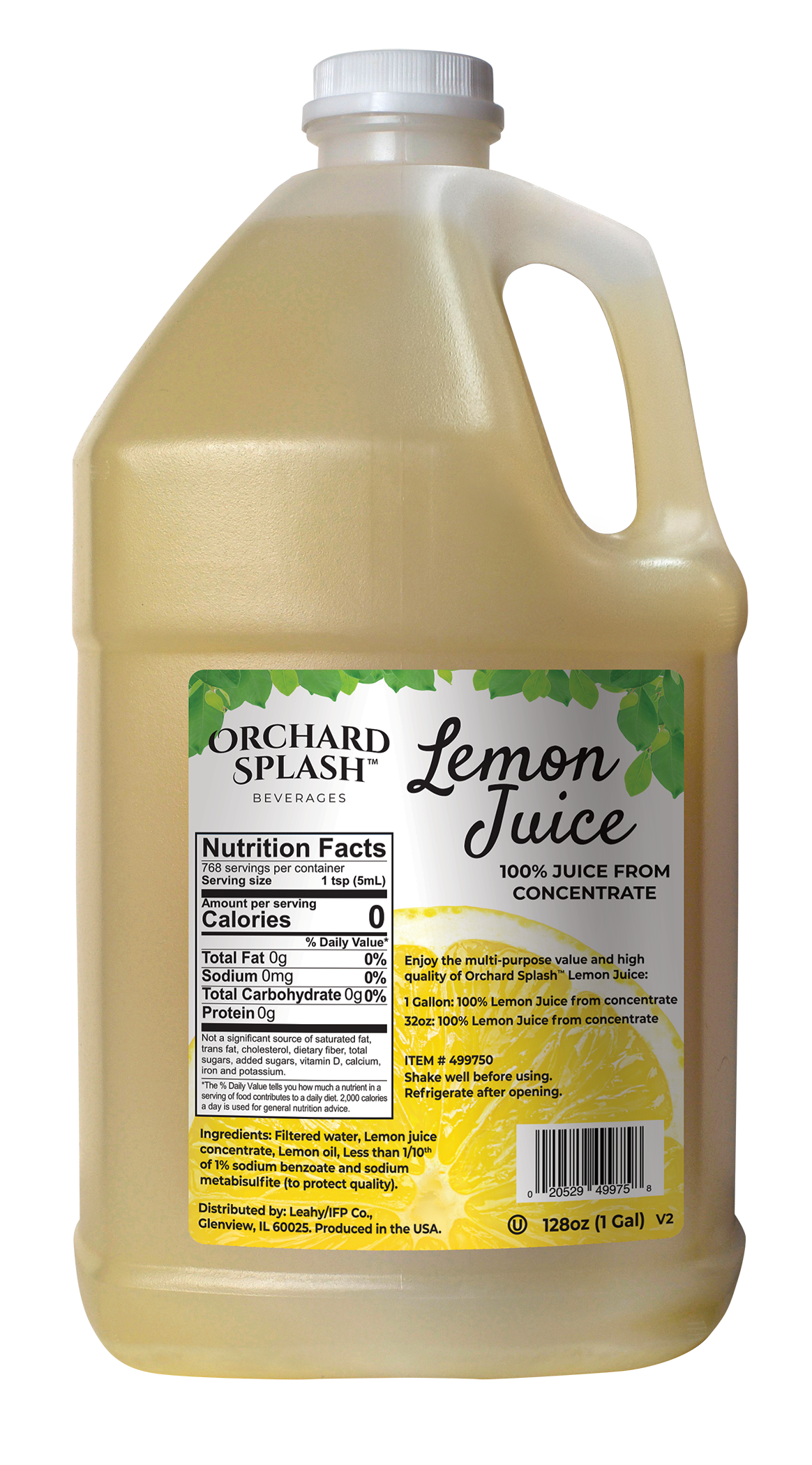 499750 1 Gallon Lemon Juice 100%